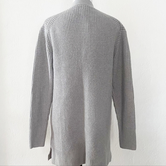 Caslon Open Front Cardigan Sweater Pockets LONG Sleeves In Grey Size S NWT - Picture 8 of 11